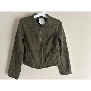 Anthropologie Hei Hei Green Quilted Riding Jacket Small